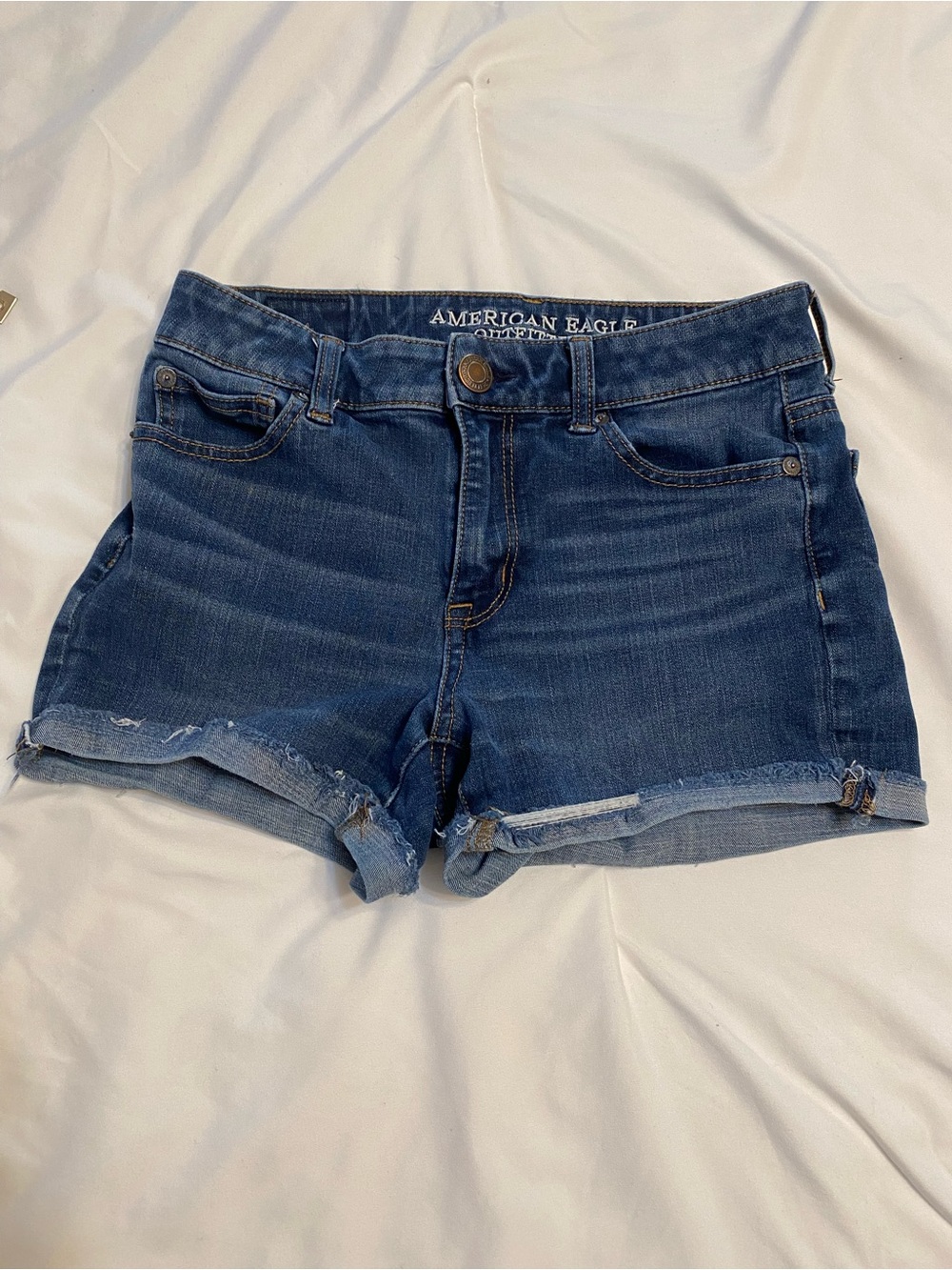 American Eagle Outfitters Indigo Denim Rolled Hem Shorts
